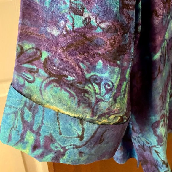 Chico's Multi Color Blue Blouse ~ Size 1 - Picture 3 of 6